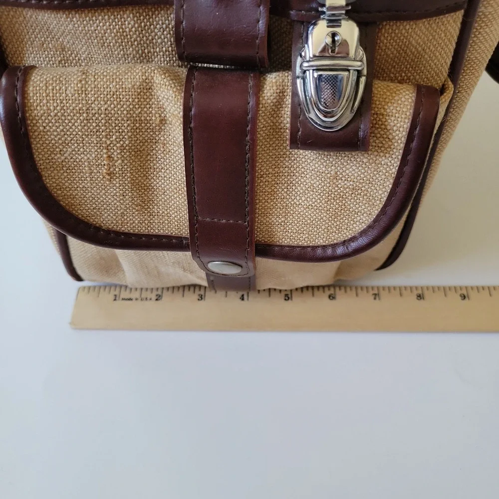 Vintage Samsonite Scamps Club Linen Canvas Duffle Bag Overnight Travel Retro